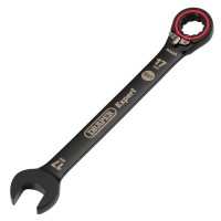 Draper Expert HI-TORQ Metric Reversible Ratchet Combination Spanner, 17mm, Black - 03907