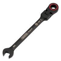 Draper Expert HI-TORQ Metric Flexible Head Ratchet Combination Spanner, 8mm, Black - 03914