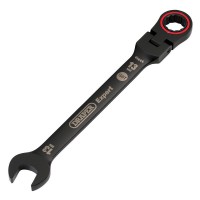 Draper Expert HI-TORQ Metric Flexible Head Ratchet Combination Spanner, 13mm, Black - 03919