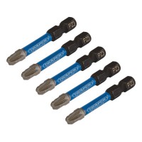 Draper Expert PZ-Type Impact Screwdriver Bits, No.3 x 50mm, 1/4\" Hex (Pack of 5) - 05648
