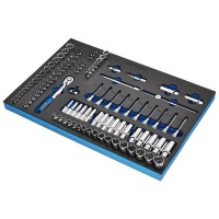 BUNKER Socket Set, 3/8\" Sq. Dr. in EVA Foam Inlay - 29445