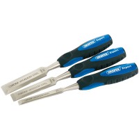 Draper Expert Soft Grip Bevel Edge Wood Chisel Set, 150mm (3 Piece) - 45865