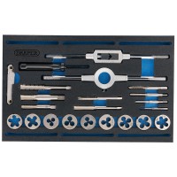 Draper Expert Combination Tap and Die Set - Metric and BSP in EVA Foam Insert Tray (22 Piece) - 63520