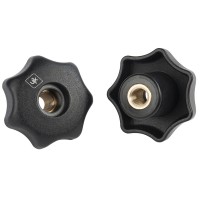 STAR KNOBS FULLY THREADED FEMALE M8 (PAIR)