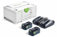 Festool 578680 Energy Set SYS 18V 2 x HP 5.0 Battery Packs / TCL 6 DUO Rapid Charger