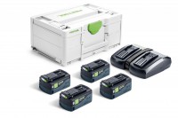 Festool 578682 Energy Set SYS 18V 4 x HP 5.0 Battery Packs / TCL 6 DUO Rapid Charger