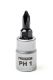 Proxxon 1/4" Drive Socket with Phillips Bit - PH1 - 23730