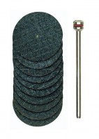 Proxxon Reinforced Aluminium Oxide Cutting Discs with Arbor 22mm 10pc - 28808