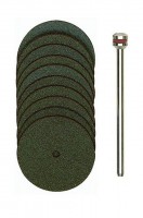 Proxxon Corundum Cutting Discs with Arbor 22mm 10pc - 28810