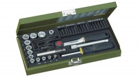 Proxxon Socket Set with Ratchet and Magnetic Holder - 39pc 1/4\" Drive - 23070