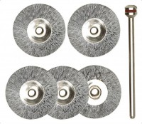 Proxxon Steel Wire Wheel Brush 22mm 5pc - 28952
